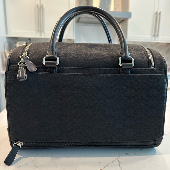 Black Coach Signature Mini Boston Bag - Picture 3 of 9